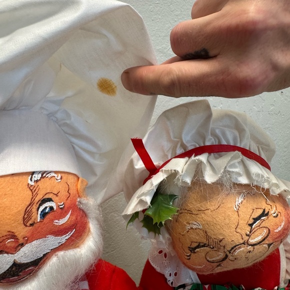 VINTAGE 90s ANNALEE MR & MRS CLAUS BAKING - Picture 9 of 10